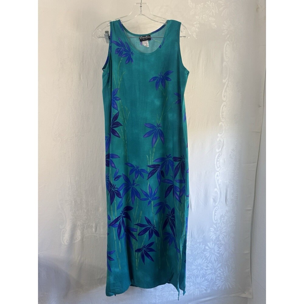Vintage Caribou Floral Beach Dress Midi Small - Picture 1 of 8